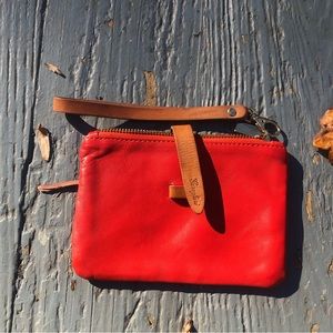 Italy leather Wristlet